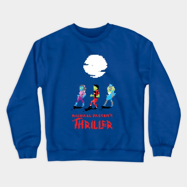 Thriller Pixel Crewneck Sweatshirt by perol